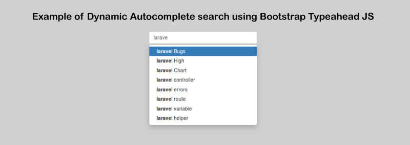 使用Bootstrap Typeahead JS示例进行动态自动完成搜索