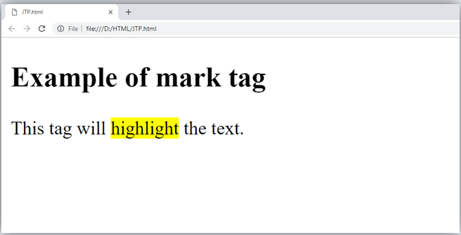  HTML短语mark标签