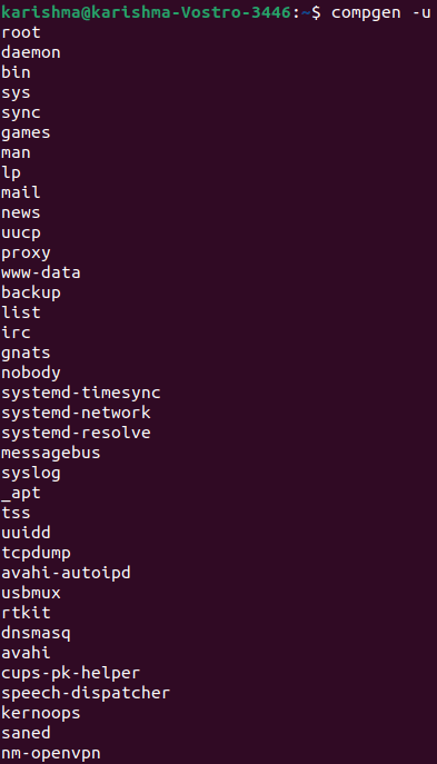 Linux列表用户