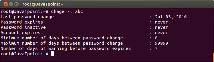 Linux用户密码9