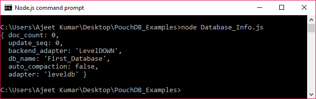 PouchDB数据库信息1