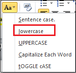 如何在Microsoft Word文档中将大写转换为小写