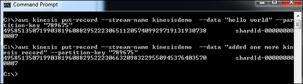 Kinesis 命令