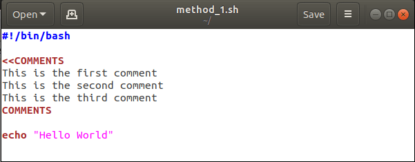 Bash Comments