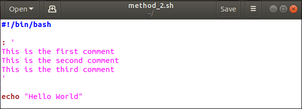 Bash Comments