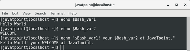 Bash Variables