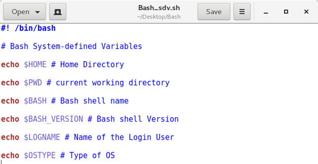 Bash Variables