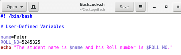 Bash Variables