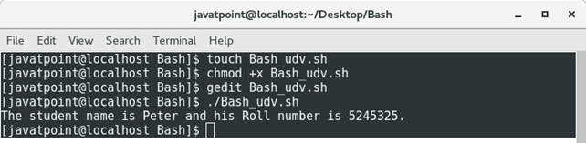 Bash Variables