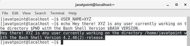 Bash Variables