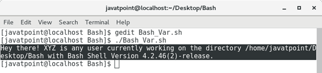 Bash Variables