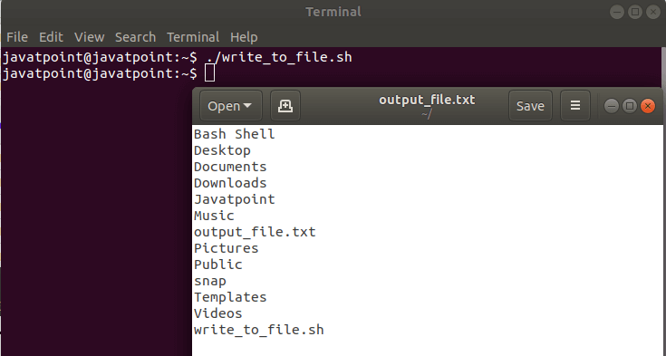 Bash Write File