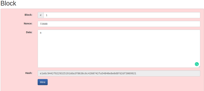 Blockchain Block Hashing