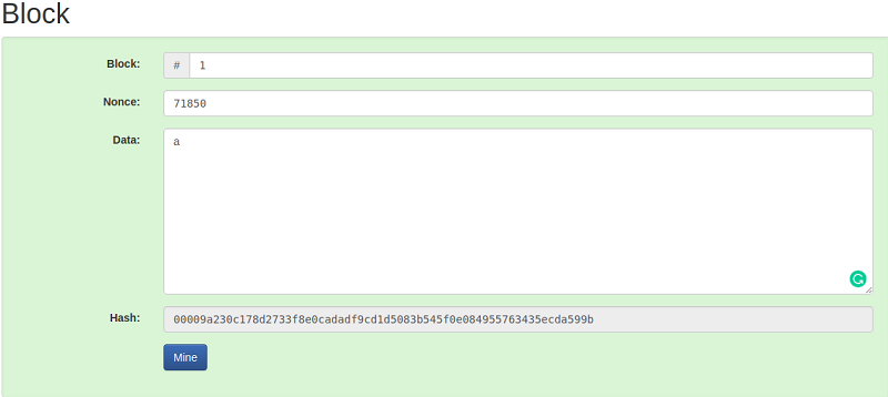 Blockchain Block Hashing