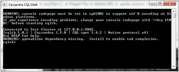 Cassandra CQLsh 1 