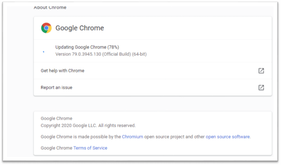 如何更新 Google chrome？