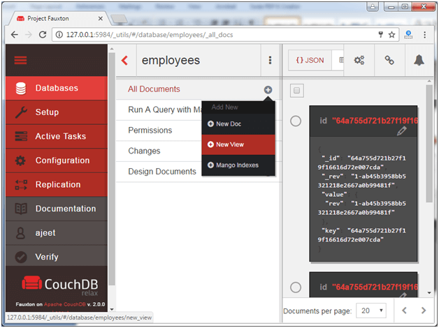 CouchDB创建视图4
