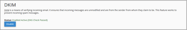 cPanel DKIM