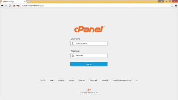 cPanel 登录