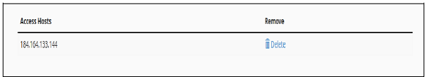 删除访问主机