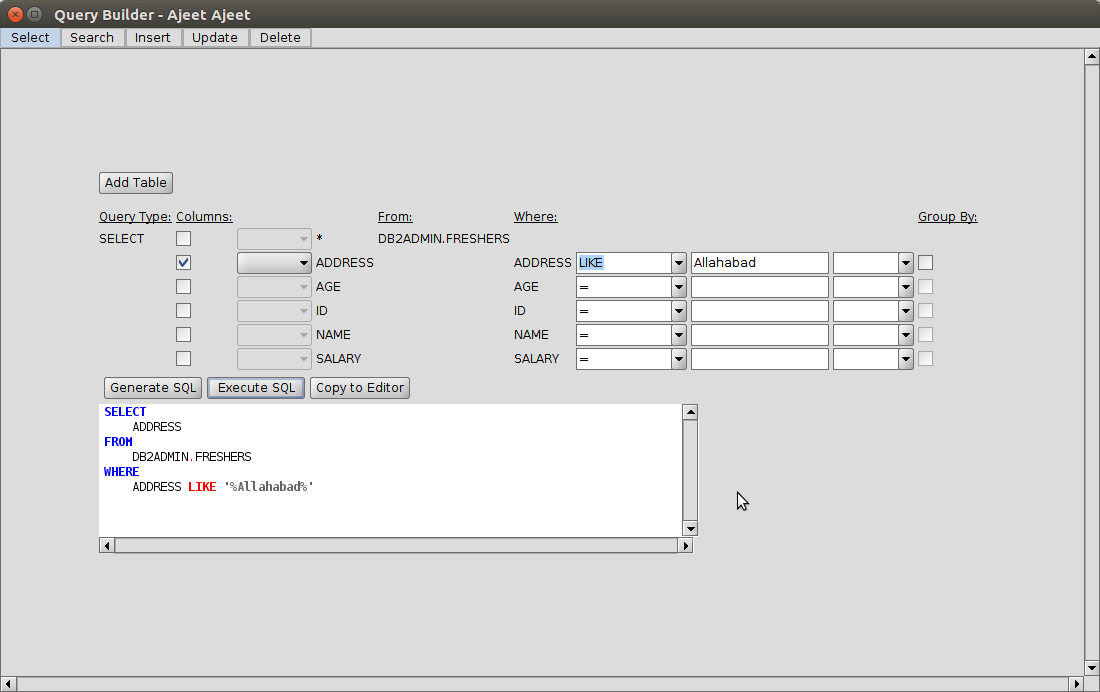 DB2 querybuilder5