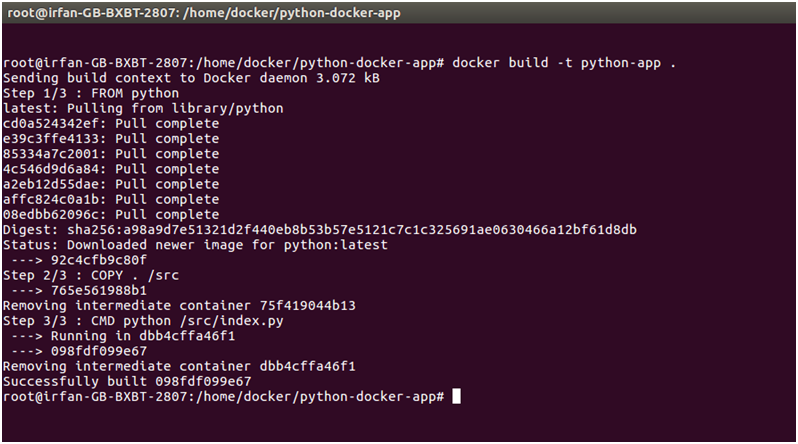 Docker Python 应用程序 3