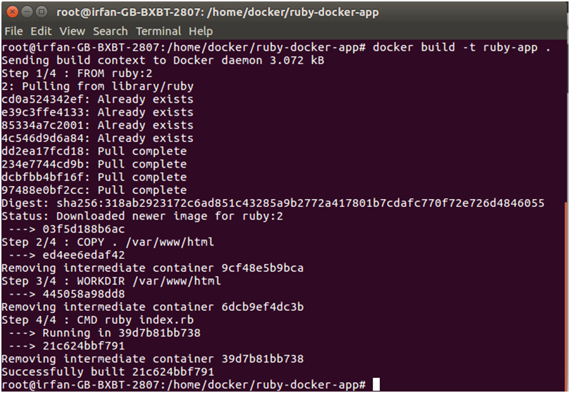 Docker Ruby 应用程序 3
