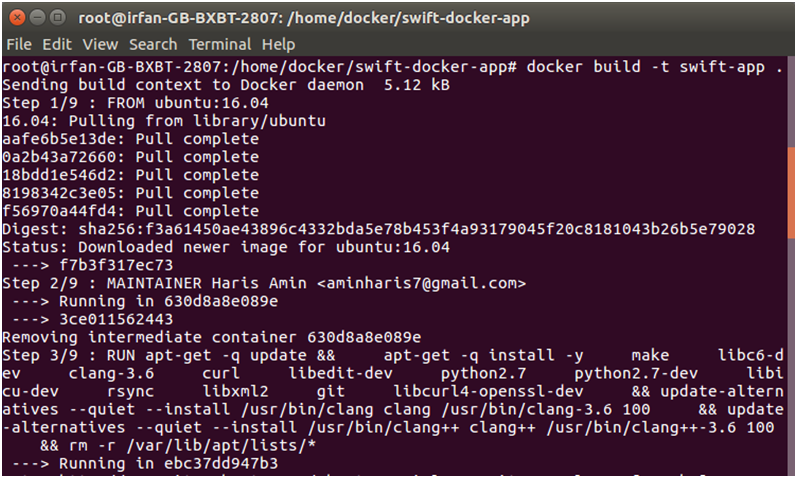Docker Swift 应用程序 3