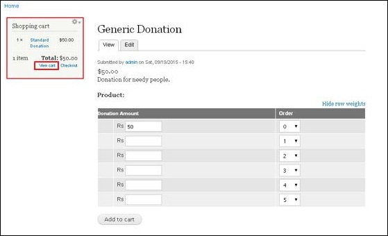 Drupal 接收捐赠