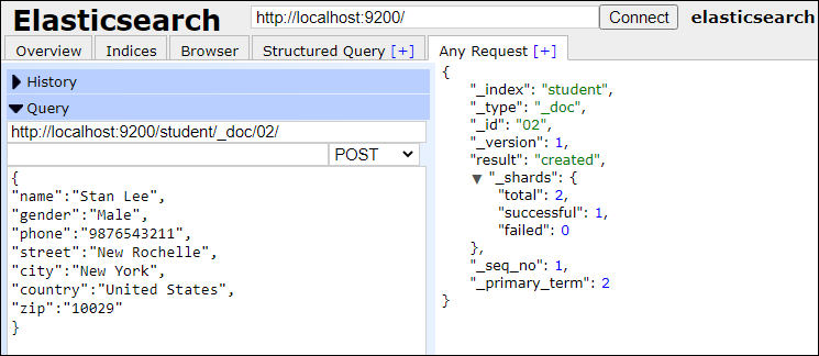 Elasticsearch Populate