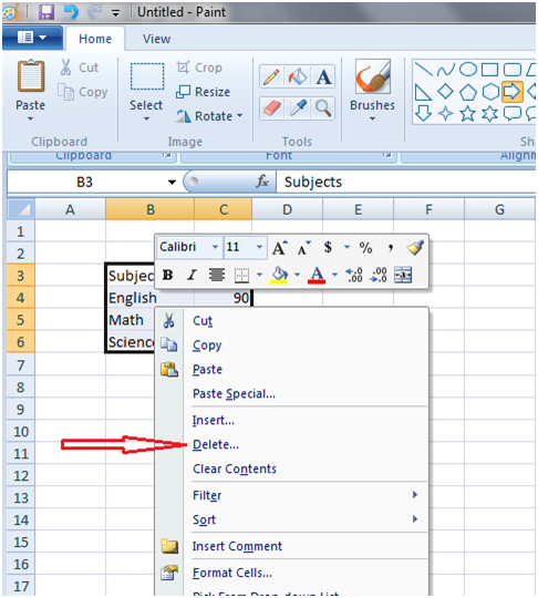 如何在Excel中删除数据