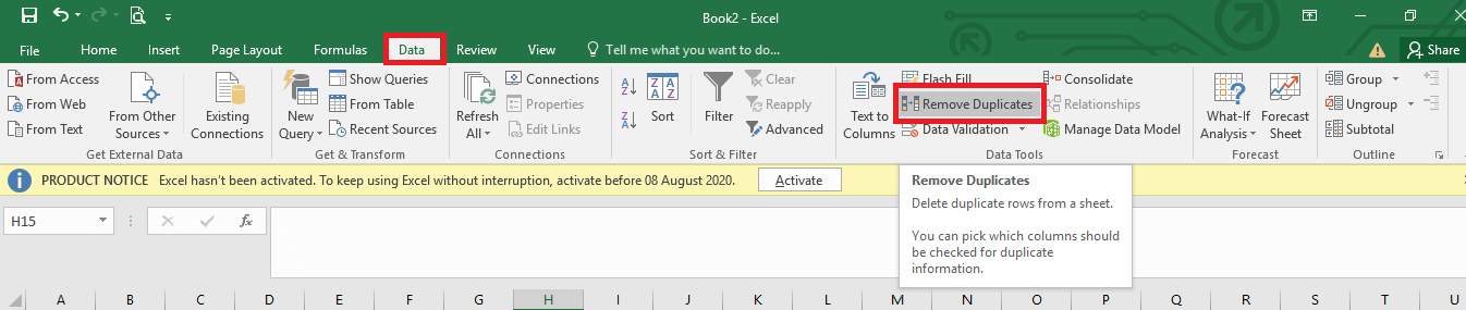 如何在Microsoft Excel中查找和删除重复项