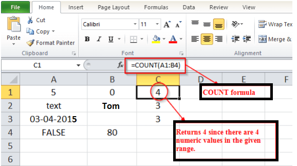 使用COUNT，COUNTIF和COUNTIFS函数