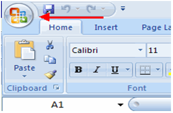 Excel中的Office按钮