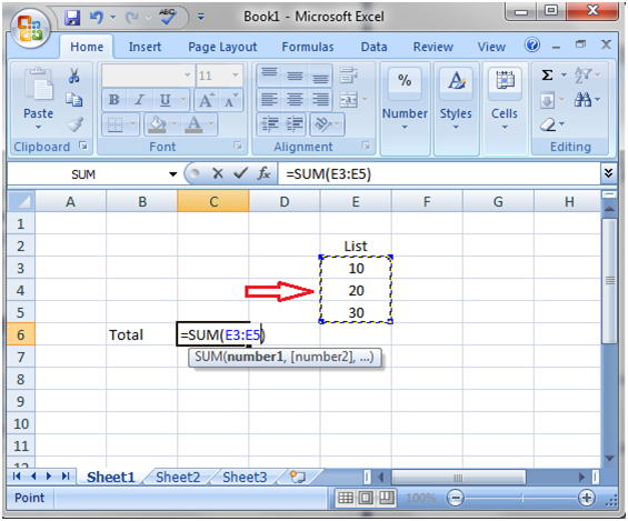 如何使用sigma进行加法Excel 2中的按钮