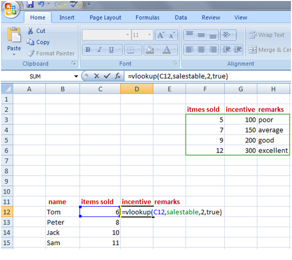 在Excel中使用vlookup 6