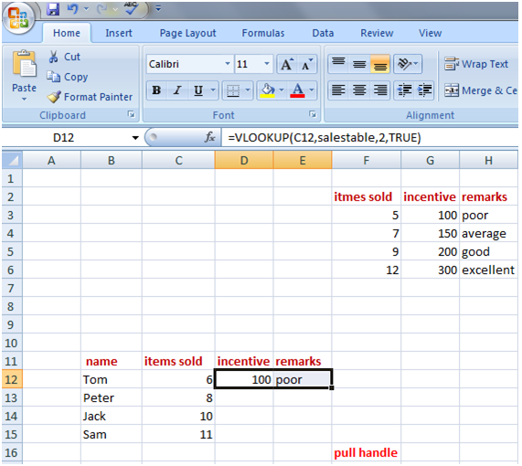 vlookup in Excel 8