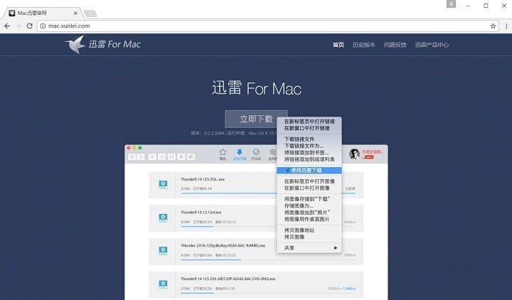 迅雷下载支持 for Mac (旧版)软件截图