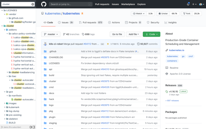 Octotree 树状图 Github软件截图