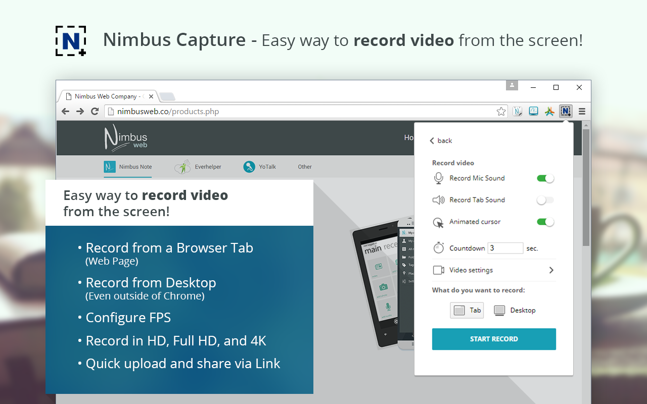 Nimbus Screenshot 截屏录像软件截图