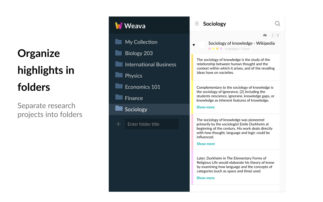 Weava 萤光标示工具软件截图