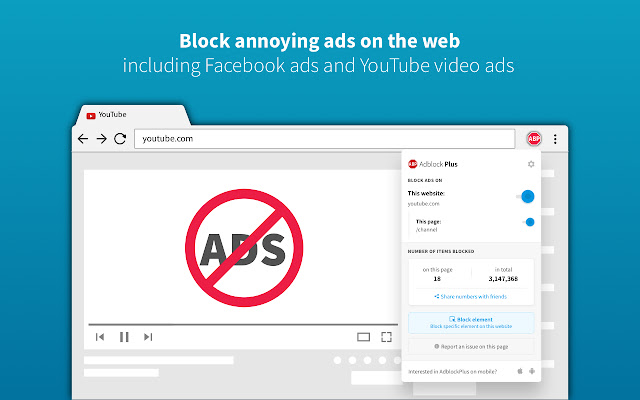Adblock Plus 广告拦截软件截图