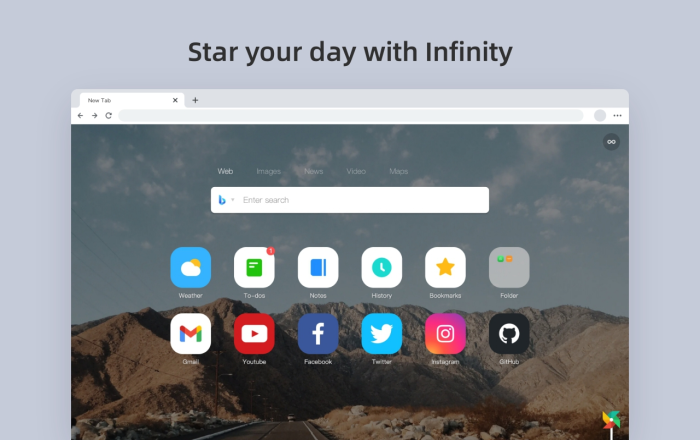 Infinity新标签页软件截图