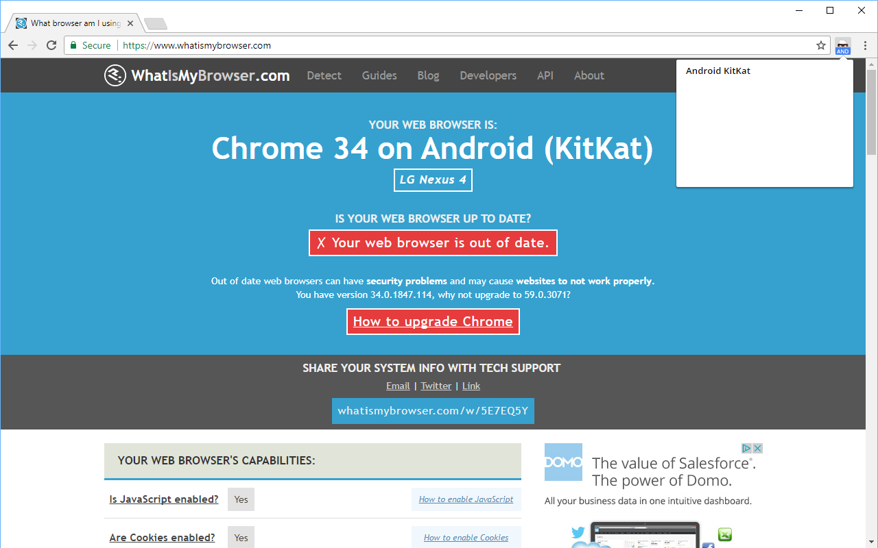 User-Agent Switcher for Chrome软件截图