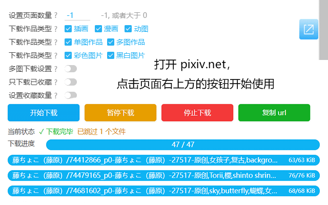 Powerful Pixiv Downloader软件截图