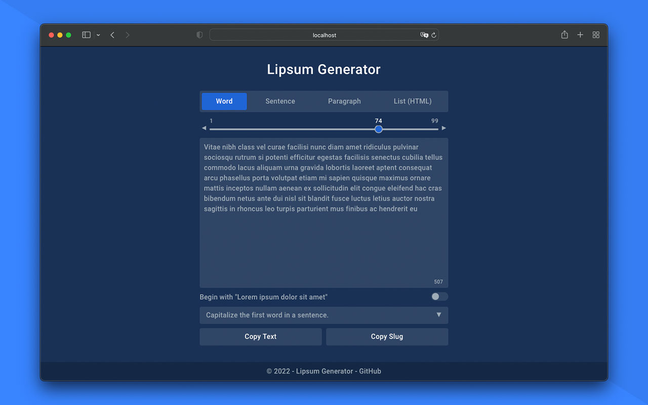 Lipsum Generator - Chrome软件截图