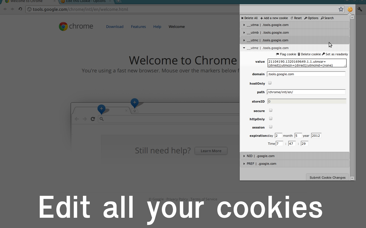 EditThisCookie软件截图