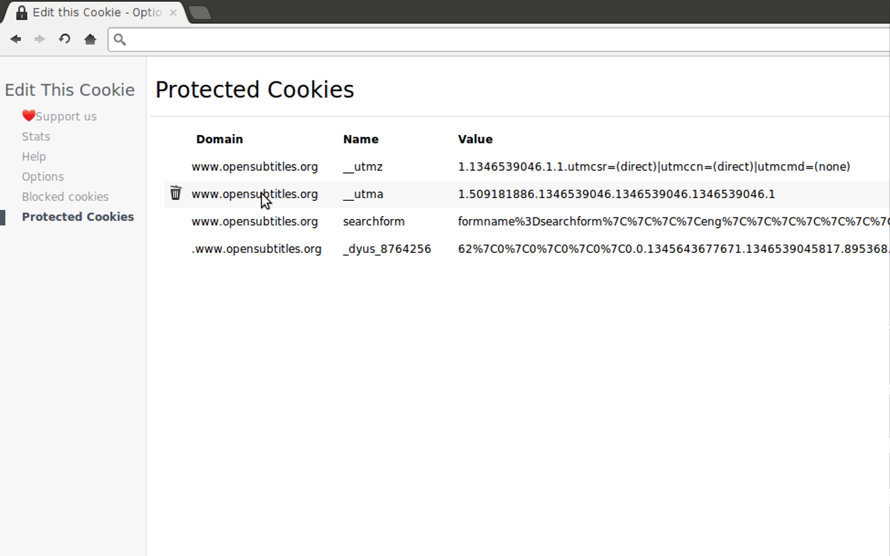 EditThisCookie软件截图