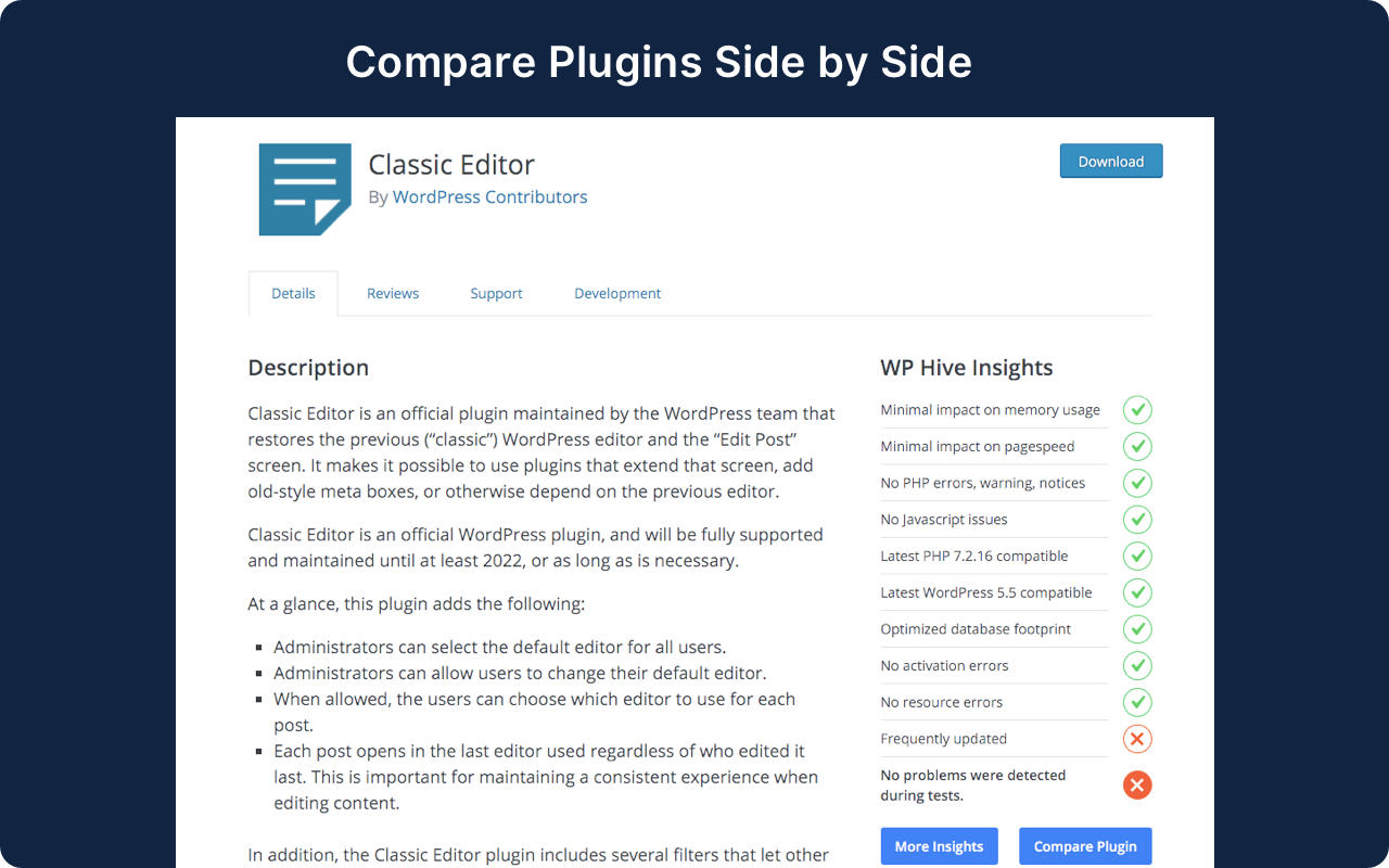 WP Hive | A Better WordPress Plugin Repo软件截图