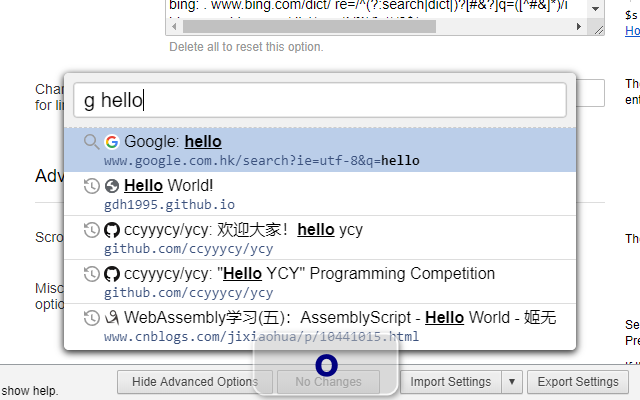 Vimium C - 全键盘操作浏览器软件截图